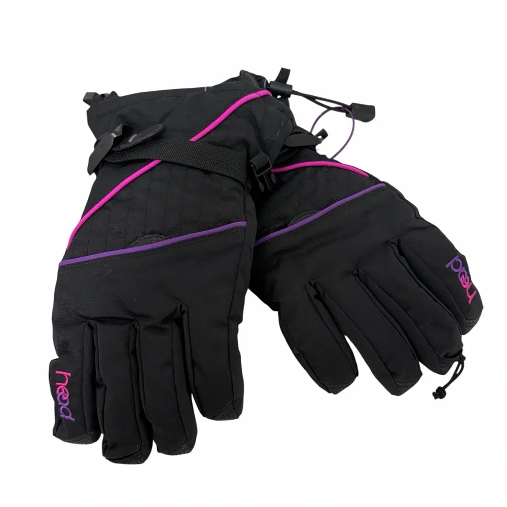 Head Black Pink Purple Ski Snow Gloves - Brand New - Women’s Large